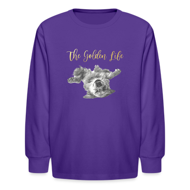 The Golden Life - Kids' Long Sleeve T-Shirt - dark purple