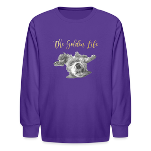 The Golden Life - Kids' Long Sleeve T-Shirt - dark purple