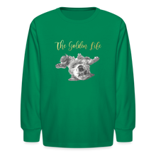 Load image into Gallery viewer, The Golden Life - Kids&#39; Long Sleeve T-Shirt - kelly green
