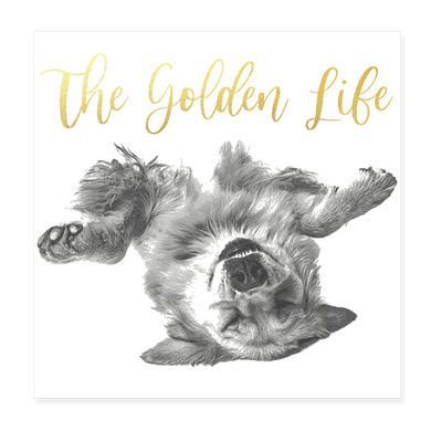 The Golden Life - Poster 8x8 - white