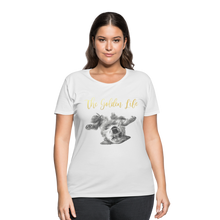 Load image into Gallery viewer, The Golden Life - Women’s Curvy T-Shirt - white
