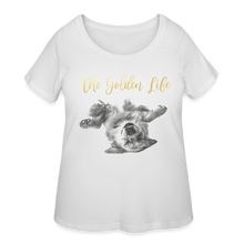 Load image into Gallery viewer, The Golden Life - Women’s Curvy T-Shirt - white

