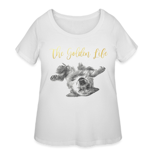 The Golden Life - Women’s Curvy T-Shirt - white