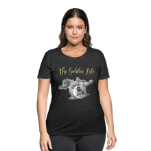 Load image into Gallery viewer, The Golden Life - Women’s Curvy T-Shirt - deep heather
