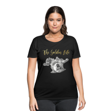 Load image into Gallery viewer, The Golden Life - Women’s Curvy T-Shirt - black
