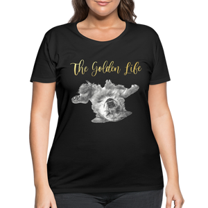 The Golden Life - Women’s Curvy T-Shirt - black