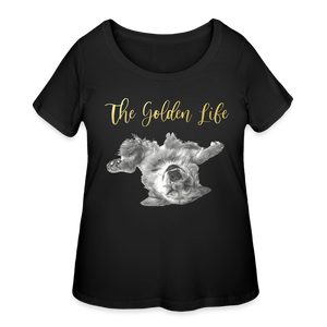 The Golden Life - Women’s Curvy T-Shirt - black