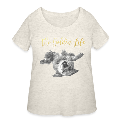 The Golden Life - Women’s Curvy T-Shirt - heather oatmeal