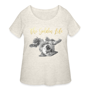 The Golden Life - Women’s Curvy T-Shirt - heather oatmeal