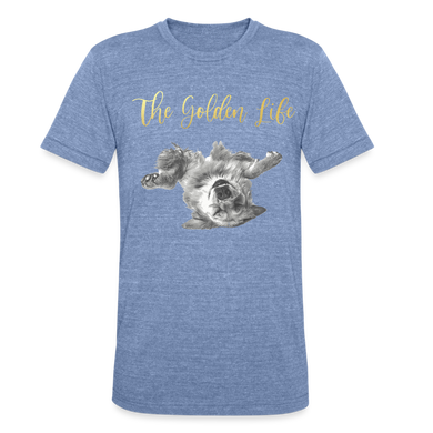 The Golden Life - Unisex Tri-Blend T-Shirt - heather blue