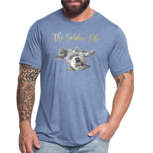 The Golden Life - Unisex Tri-Blend T-Shirt - heather blue