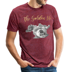 The Golden Life - Unisex Tri-Blend T-Shirt - heather cranberry