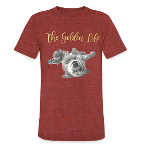 The Golden Life - Unisex Tri-Blend T-Shirt - heather cranberry