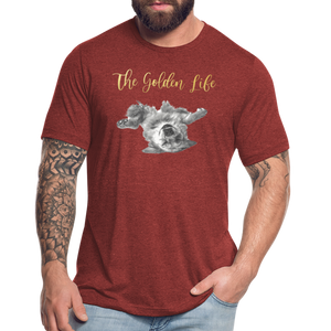 The Golden Life - Unisex Tri-Blend T-Shirt - heather cranberry