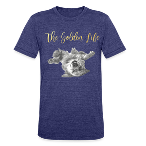 The Golden Life - Unisex Tri-Blend T-Shirt - heather indigo