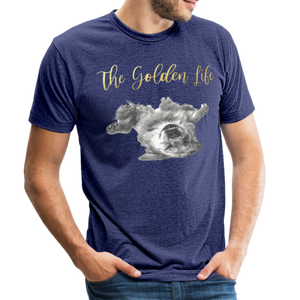 The Golden Life - Unisex Tri-Blend T-Shirt - heather indigo