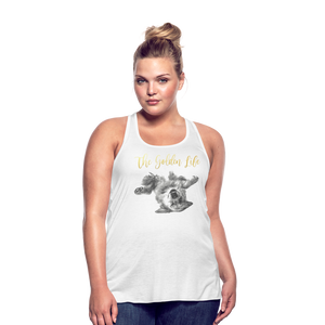 The Golden Life - Women's Flowy Tank Top by Bella - white