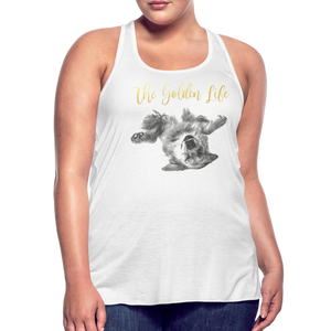 The Golden Life - Women's Flowy Tank Top by Bella - white