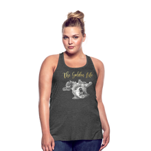 Load image into Gallery viewer, The Golden Life - Women&#39;s Flowy Tank Top by Bella - deep heather
