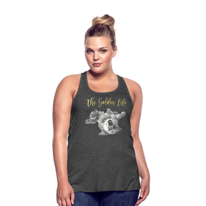 The Golden Life - Women's Flowy Tank Top by Bella - deep heather