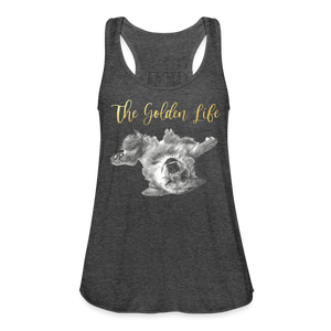 The Golden Life - Women's Flowy Tank Top by Bella - deep heather
