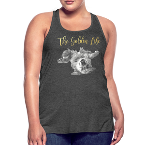The Golden Life - Women's Flowy Tank Top by Bella - deep heather