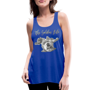 The Golden Life - Women's Flowy Tank Top by Bella - royal blue