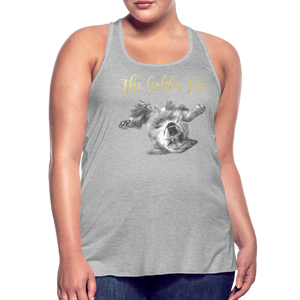 The Golden Life - Women's Flowy Tank Top by Bella - heather gray