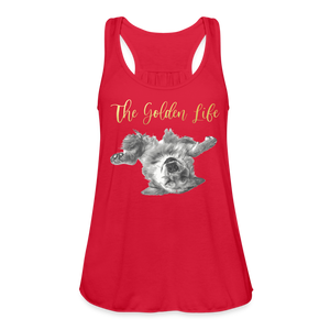 The Golden Life - Women's Flowy Tank Top by Bella - red