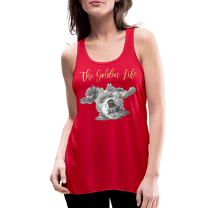 The Golden Life - Women's Flowy Tank Top by Bella - red