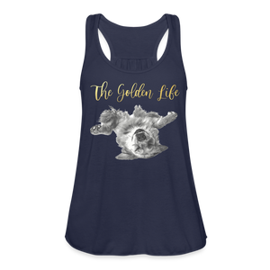 The Golden Life - Women's Flowy Tank Top by Bella - navy