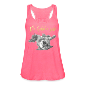 The Golden Life - Women's Flowy Tank Top by Bella - neon pink
