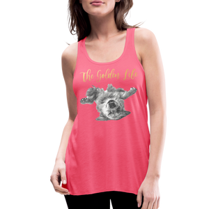 The Golden Life - Women's Flowy Tank Top by Bella - neon pink