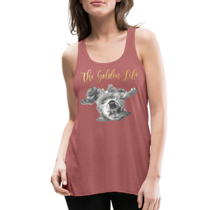 The Golden Life - Women's Flowy Tank Top by Bella - mauve