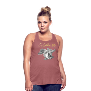 The Golden Life - Women's Flowy Tank Top by Bella - mauve