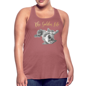 The Golden Life - Women's Flowy Tank Top by Bella - mauve