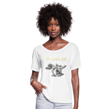Load image into Gallery viewer, The Golden Life - Women’s Flowy T-Shirt - white
