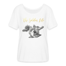 Load image into Gallery viewer, The Golden Life - Women’s Flowy T-Shirt - white
