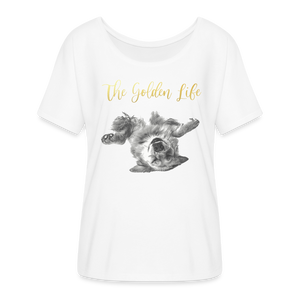 The Golden Life - Women’s Flowy T-Shirt - white