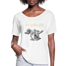 Load image into Gallery viewer, The Golden Life - Women’s Flowy T-Shirt - white
