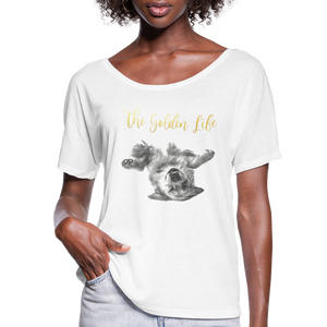 The Golden Life - Women’s Flowy T-Shirt - white