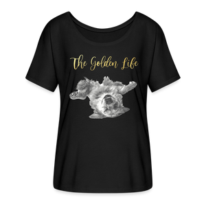 The Golden Life - Women’s Flowy T-Shirt - black
