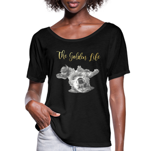 The Golden Life - Women’s Flowy T-Shirt - black