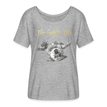Load image into Gallery viewer, The Golden Life - Women’s Flowy T-Shirt - heather grey
