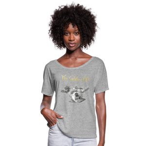 The Golden Life - Women’s Flowy T-Shirt - heather grey