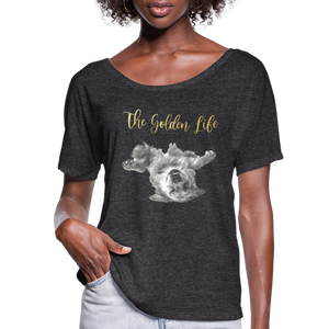 The Golden Life - Women’s Flowy T-Shirt - charcoal grey