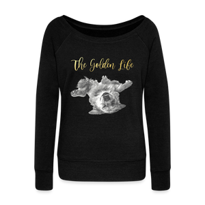 The Golden Life - Women's Wideneck Sweatshirt - black