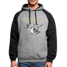 Load image into Gallery viewer, The Golden Life - Colorblock Hoodie - heather gray/black
