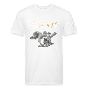 The Golden Life - Fitted Cotton/Poly T-Shirt by Next Level - white