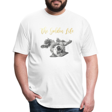 Load image into Gallery viewer, The Golden Life - Fitted Cotton/Poly T-Shirt by Next Level - white
